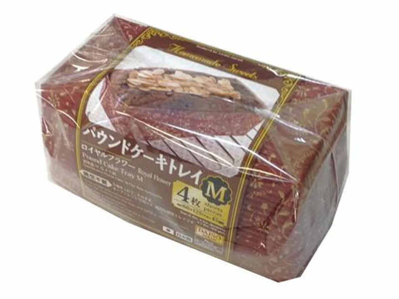 パウンドケーキトレイＭ　ロイヤルフラワー柄　４枚入